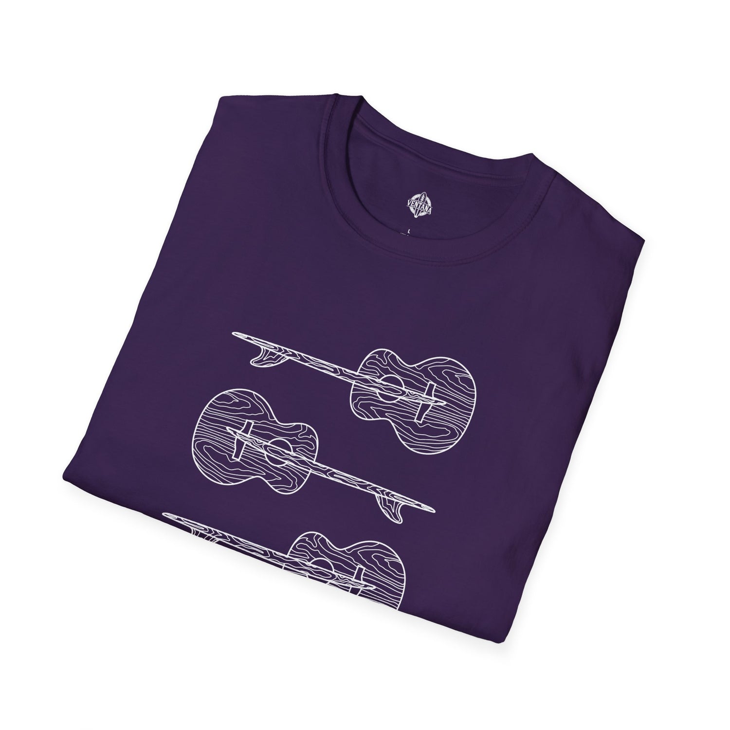 Ventana Santa Cruz Guitar Collab Unisex - Soft Style U.S. Cotton T-Shirt