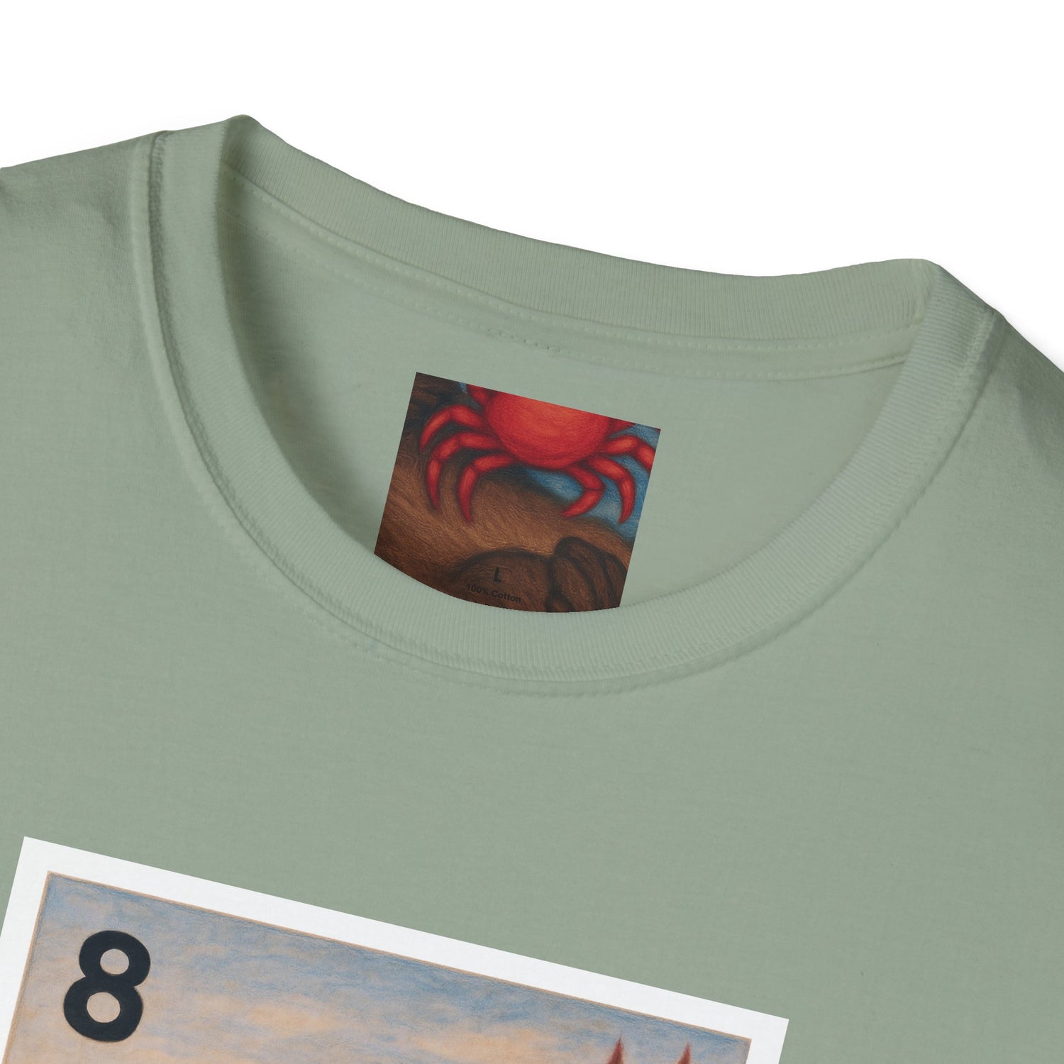 Sea Otter Lotería Unisex - Soft Style U.S. Cotton T-Shirt (La Nutria)