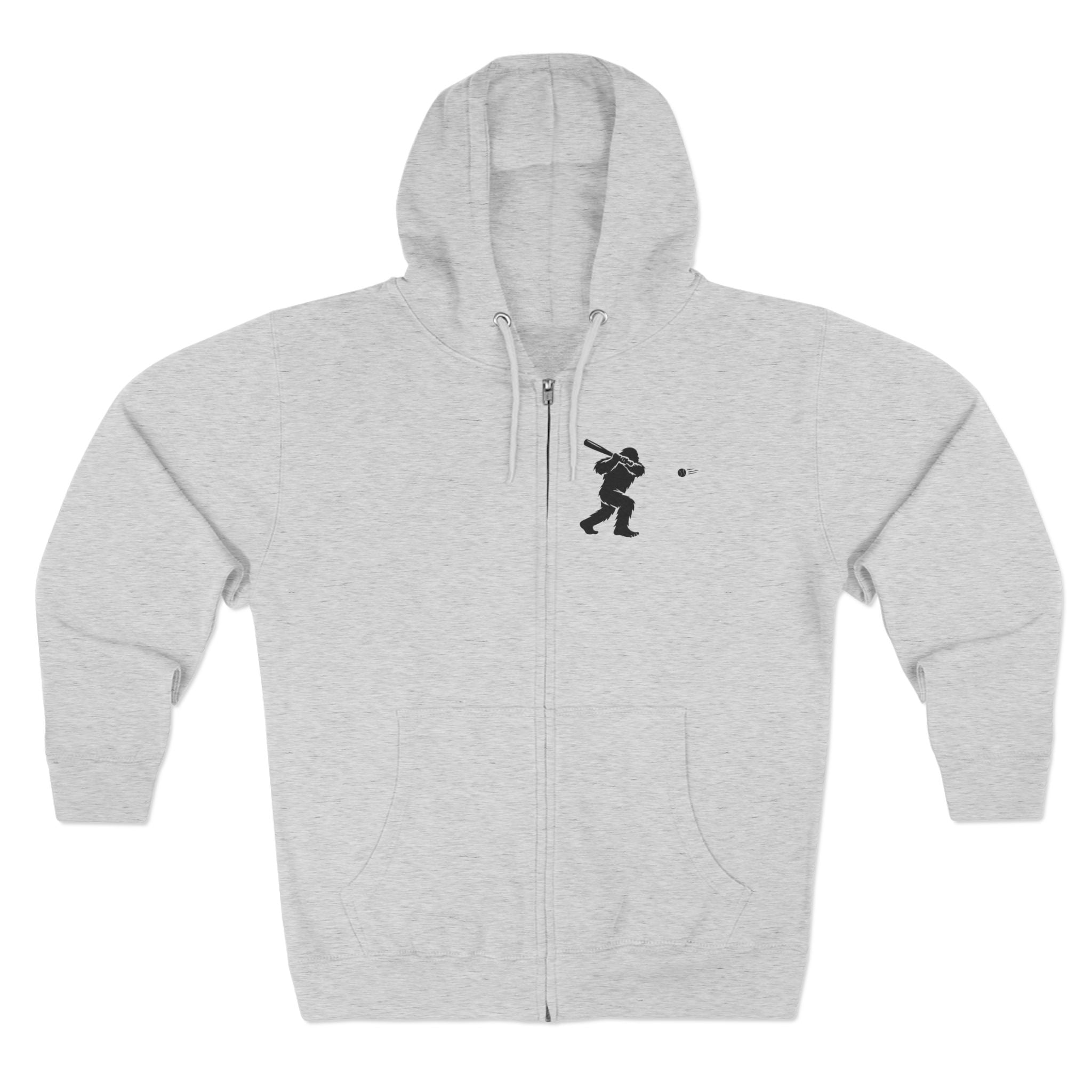 Ventana Sluggersquatch Unisex - Zip Cotton Blend Fleece Hoodie