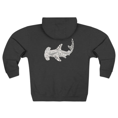 Ventangle Hammerhead Unisex - Zip Cotton Blend Fleece Hoodie