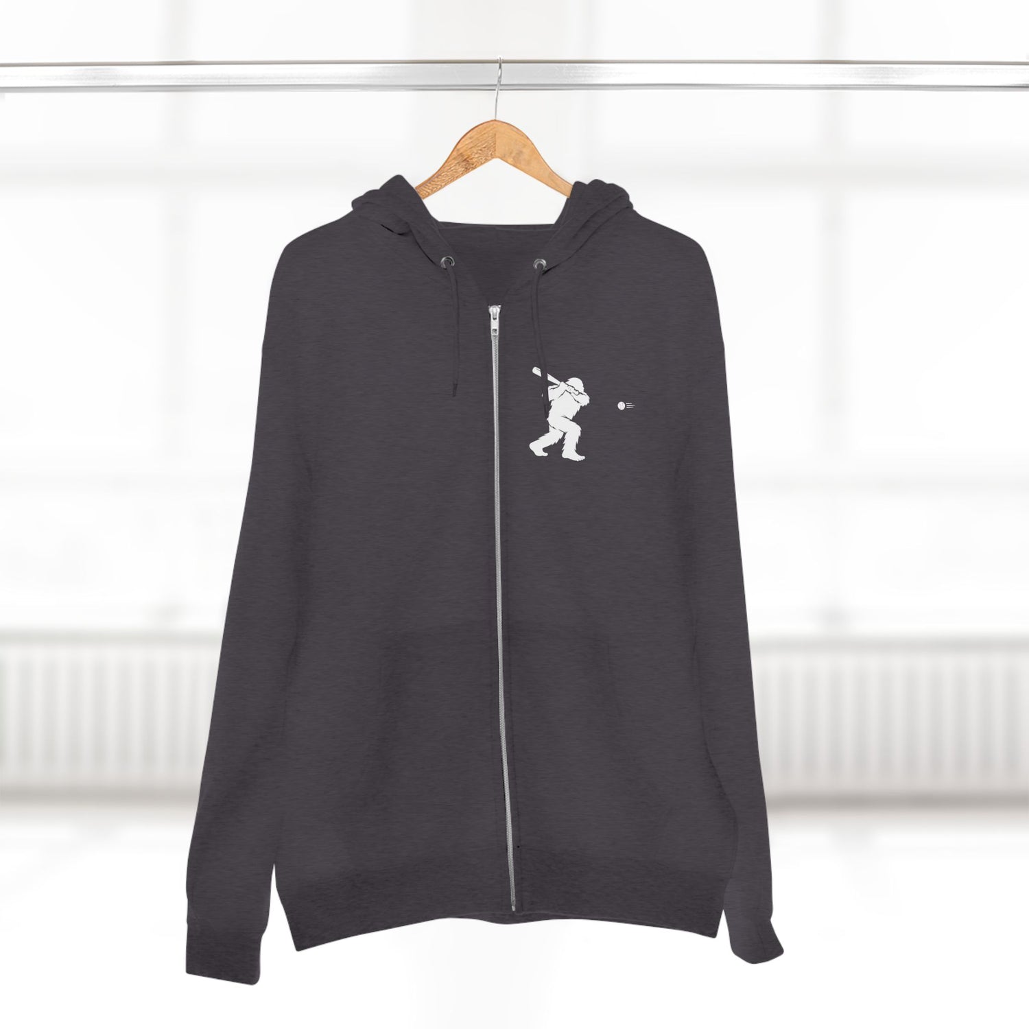 Ventana Sluggersquatch Unisex - Zip Cotton Blend Fleece Hoodie