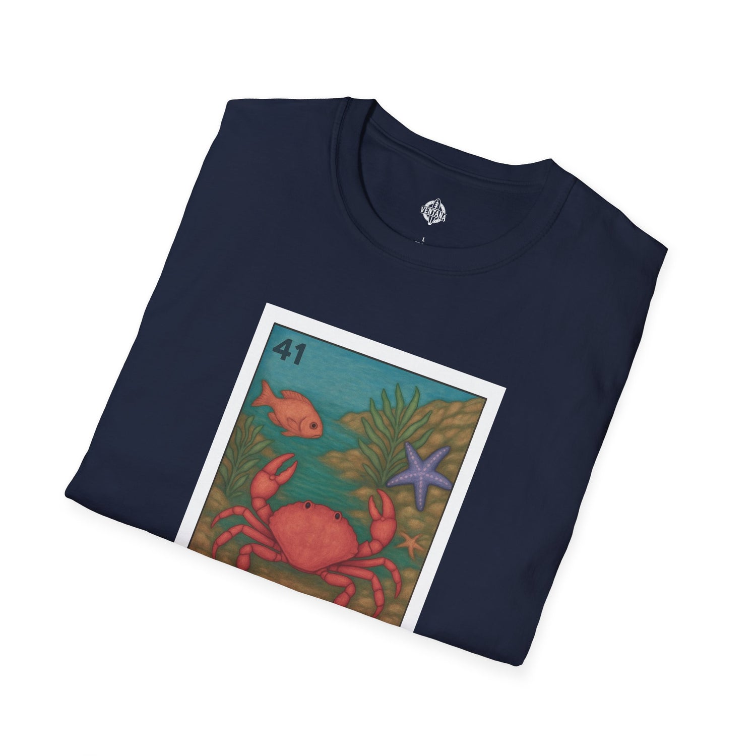 Crab Lotería Unisex - Soft Style U.S. Cotton T-Shirt (El Cangrejo)