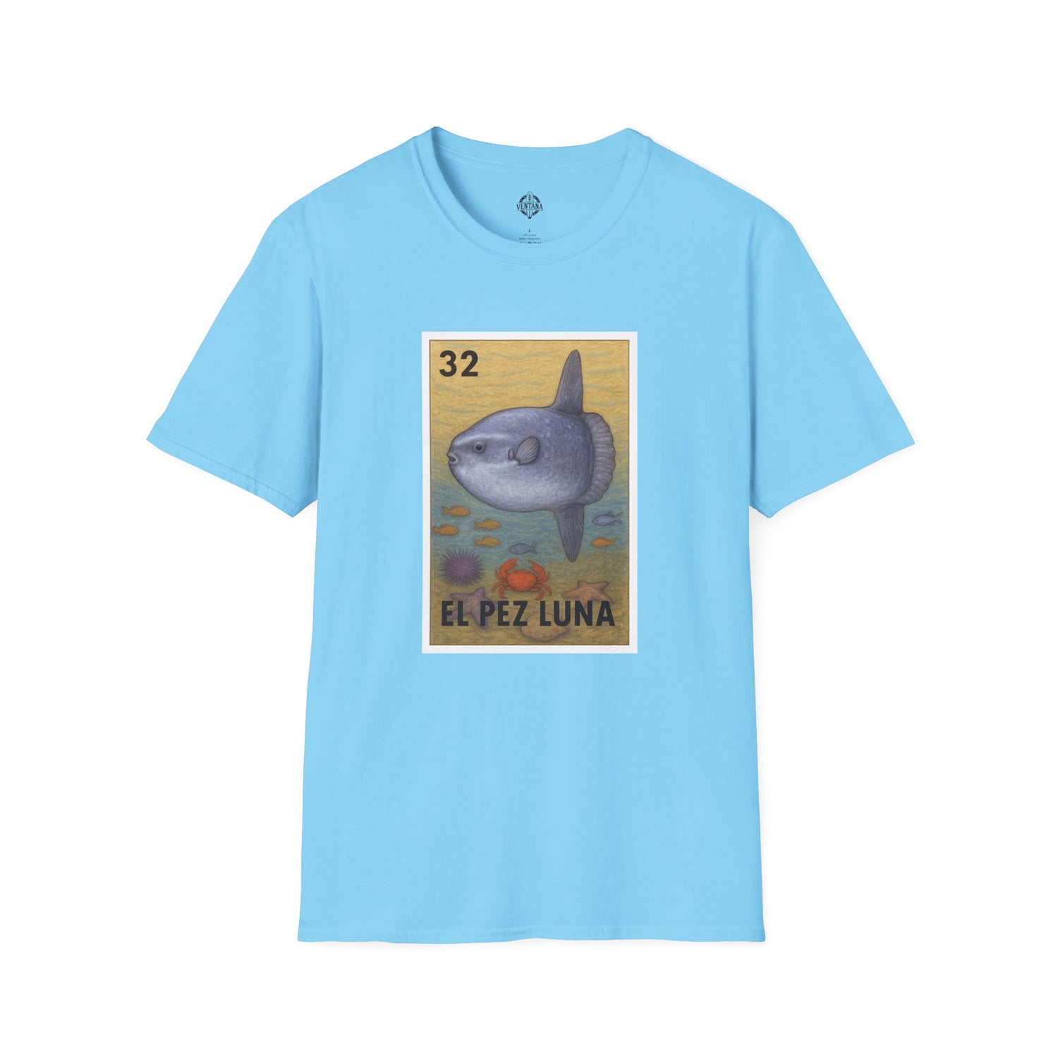 Sunfish Lotería Unisex - Soft Style U.S. Cotton T-Shirt (El Pez Luna)
