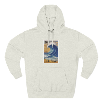 Wave Lotería Unisex - Pull-Over Cotton Blend Fleece Hoodie (La Ola)