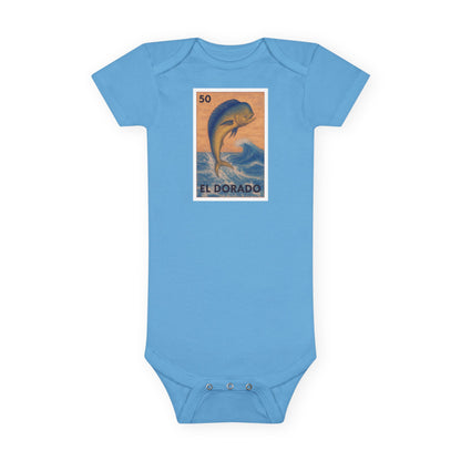 Dorado Lotería - Baby Short Sleeve 100% Cotton Onesie (El Dorado)