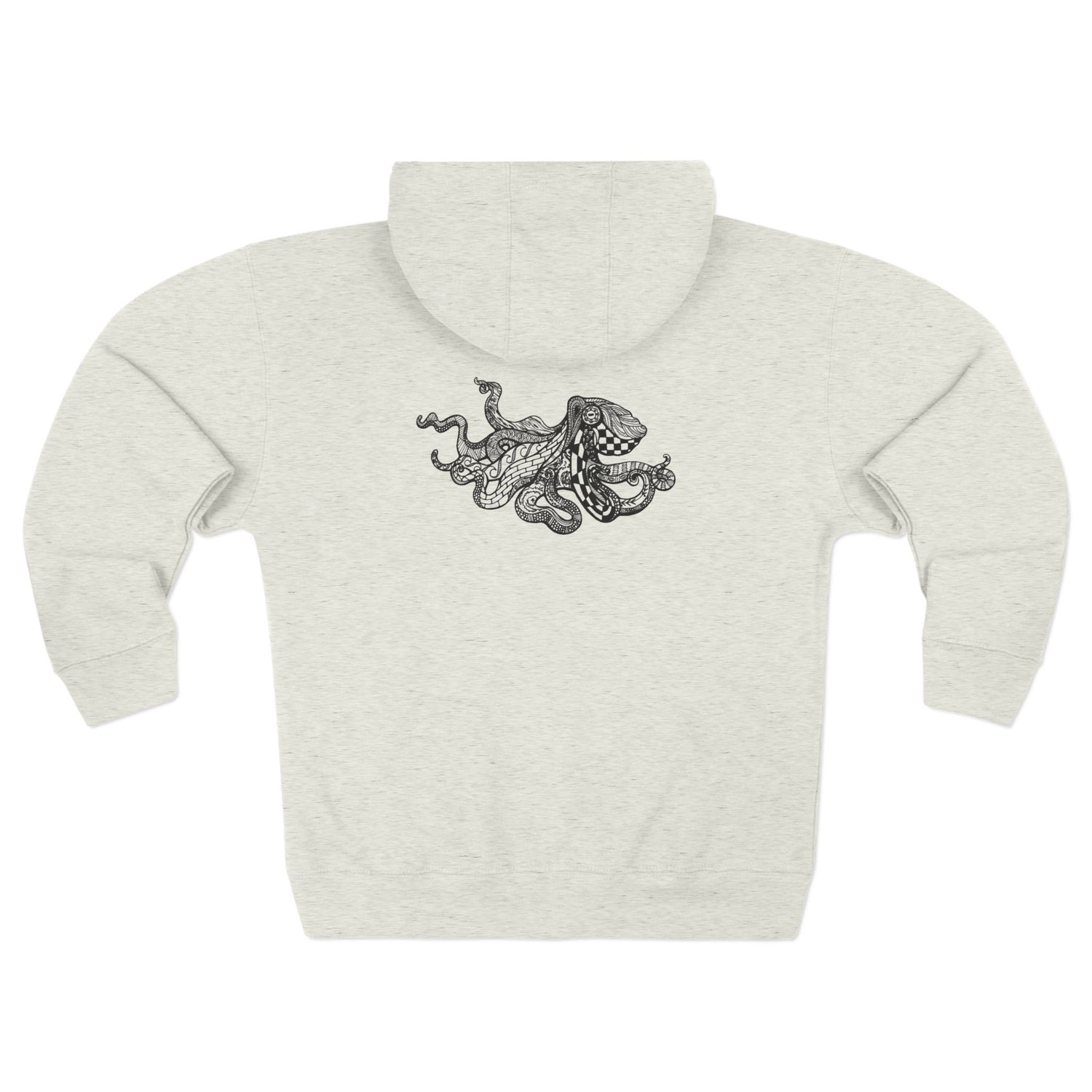 Ventangle Octopus Unisex - Zip Cotton Blend Fleece Hoodie