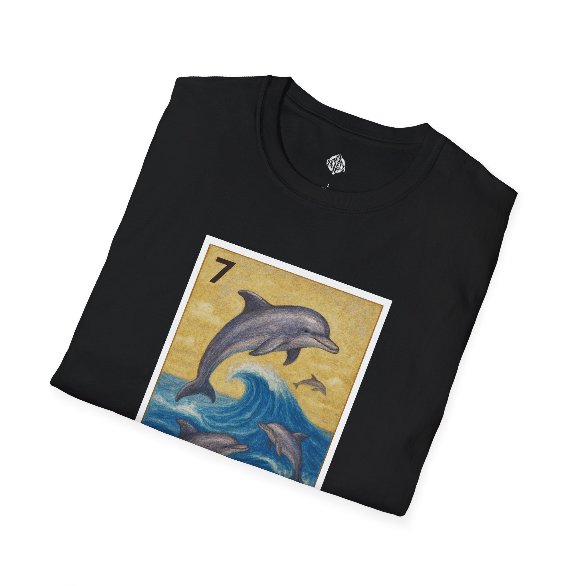 Dolphin Lotería Unisex - Soft Style U.S. Cotton T-Shirt (El Delfín)