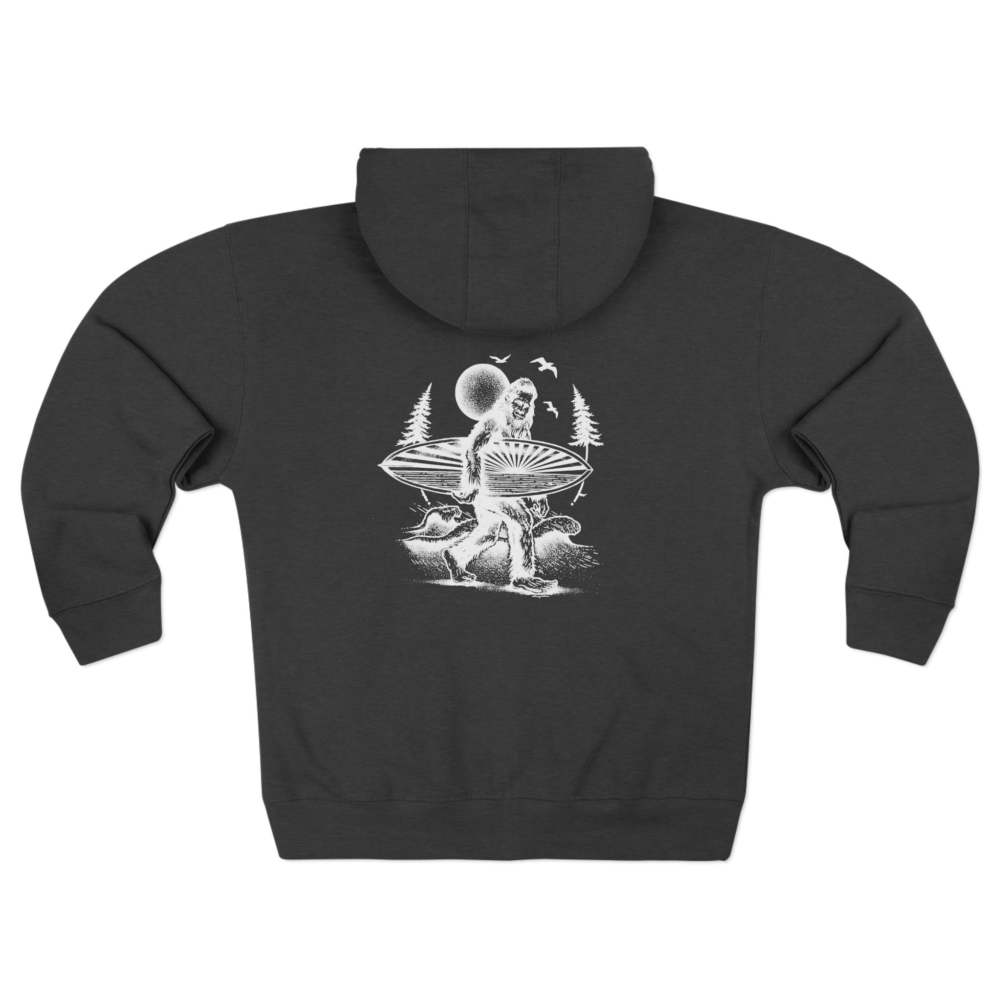 Ventana Surfsquatch by Thiago Bianchini Unisex - Zip Cotton Blend Fleece Hoodie