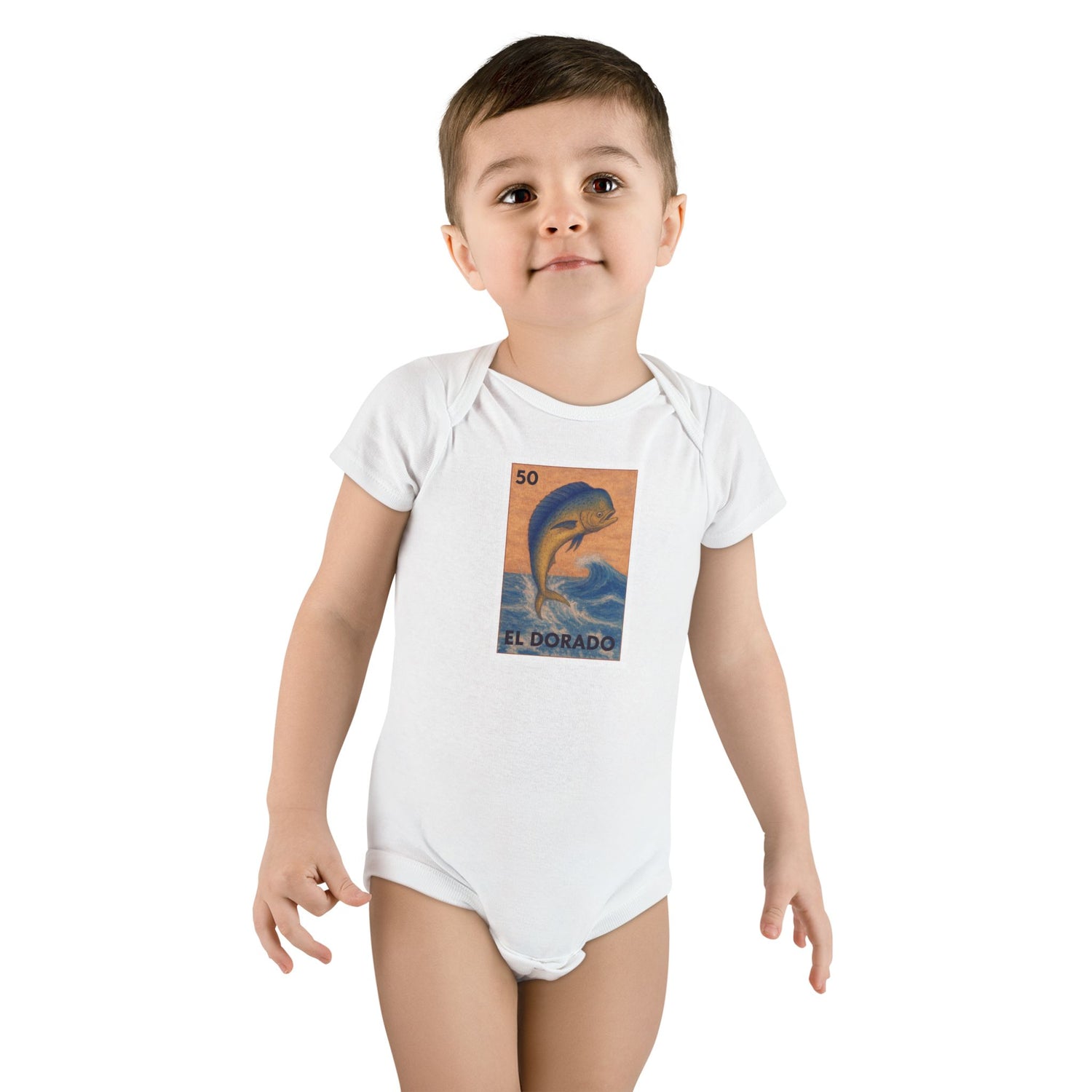 Dorado Lotería - Baby Short Sleeve 100% Cotton Onesie (El Dorado)
