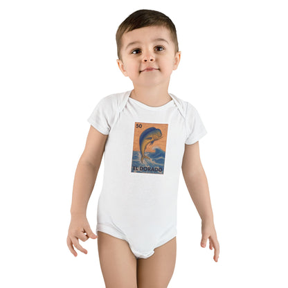 Dorado Lotería - Baby Short Sleeve 100% Cotton Onesie (El Dorado)