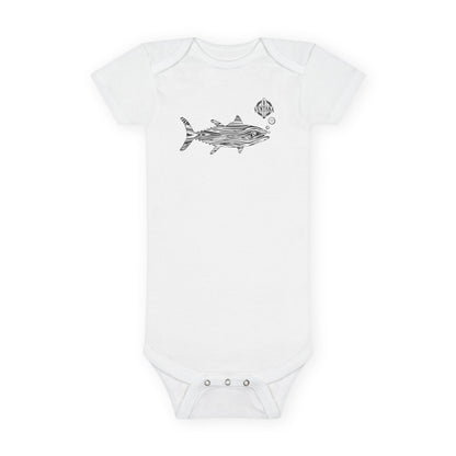 Ventana Wooden Tuna - Baby Short Sleeve 100% Cotton Onesie