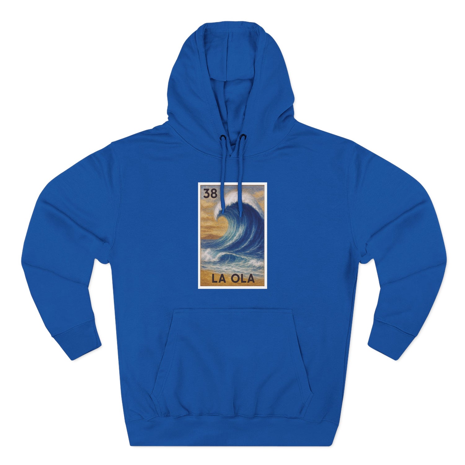 Wave Lotería Unisex - Pull-Over Cotton Blend Fleece Hoodie (La Ola)