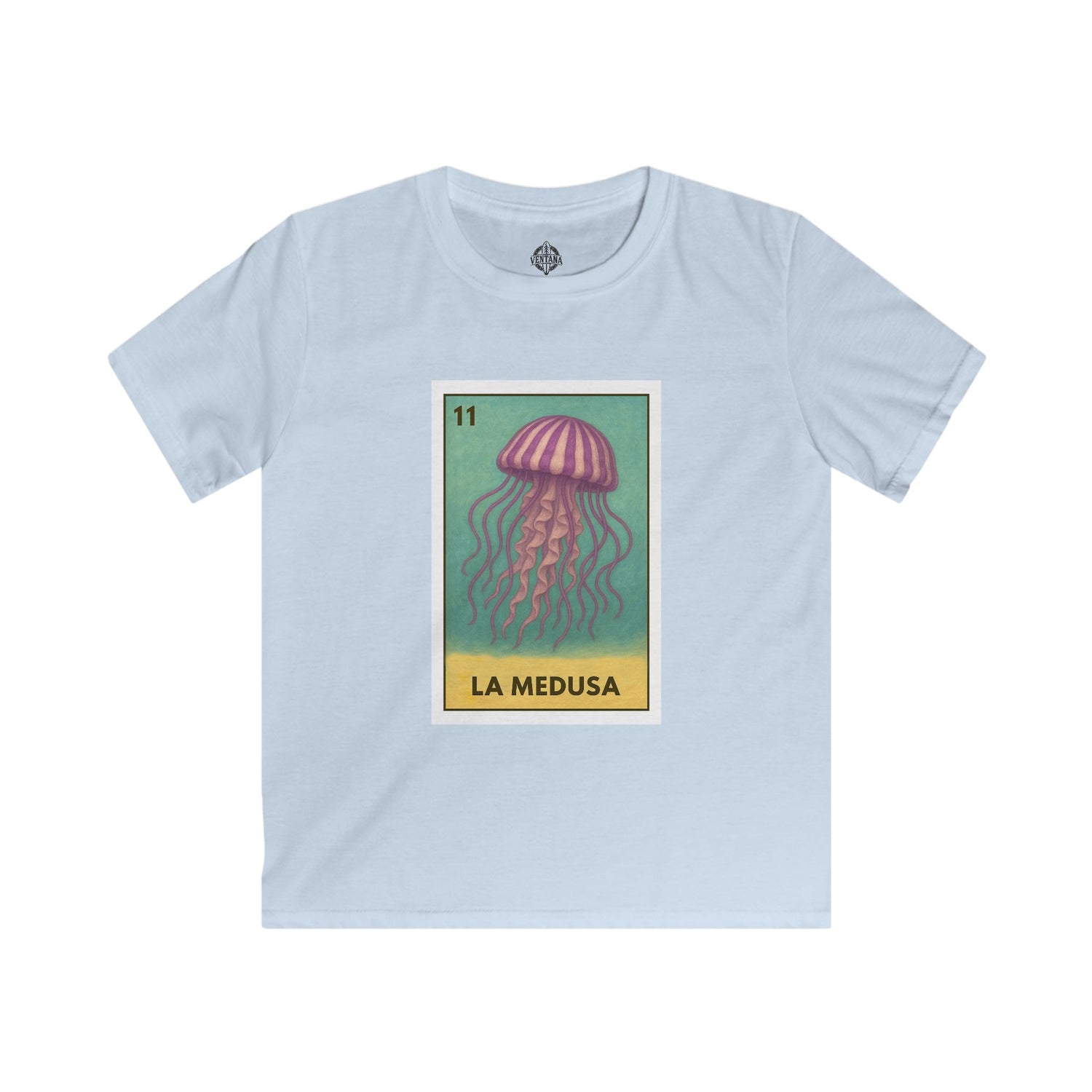 Sea Jelly Lotería Kids - Soft Style U.S. Cotton T-Shirt (La Medusa)