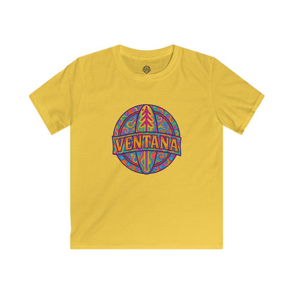 Ventana Psychedelic Treefish Logo Kids - Soft Style U.S. Cotton T-Shirt