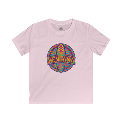 Ventana Psychedelic Treefish Logo Kids - Soft Style U.S. Cotton T-Shirt