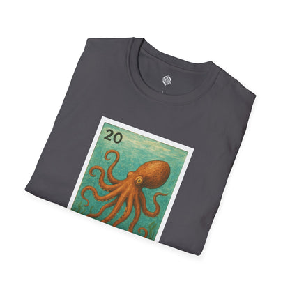 Octopus Lotería Unisex - Soft Style U.S. Cotton T-Shirt (El Pulpo)
