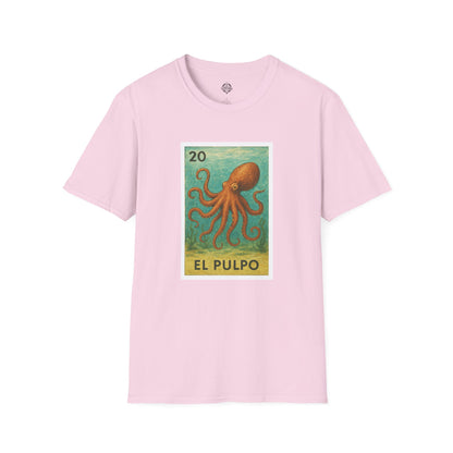 Octopus Lotería Unisex - Soft Style U.S. Cotton T-Shirt (El Pulpo)