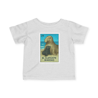 Elephant Seal Lotería - Infant 100% Cotton T-Shirt (El Elefante Marino)