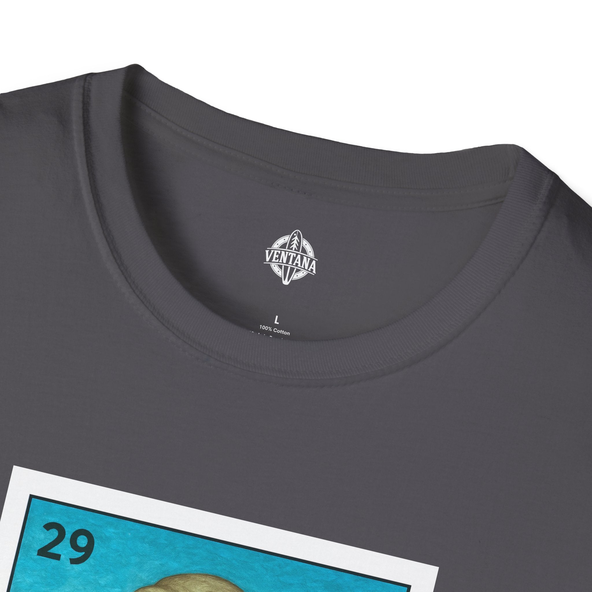 Elephant Seal Lotería Unisex - Soft Style U.S. Cotton T-Shirt (El Elefante Marino)