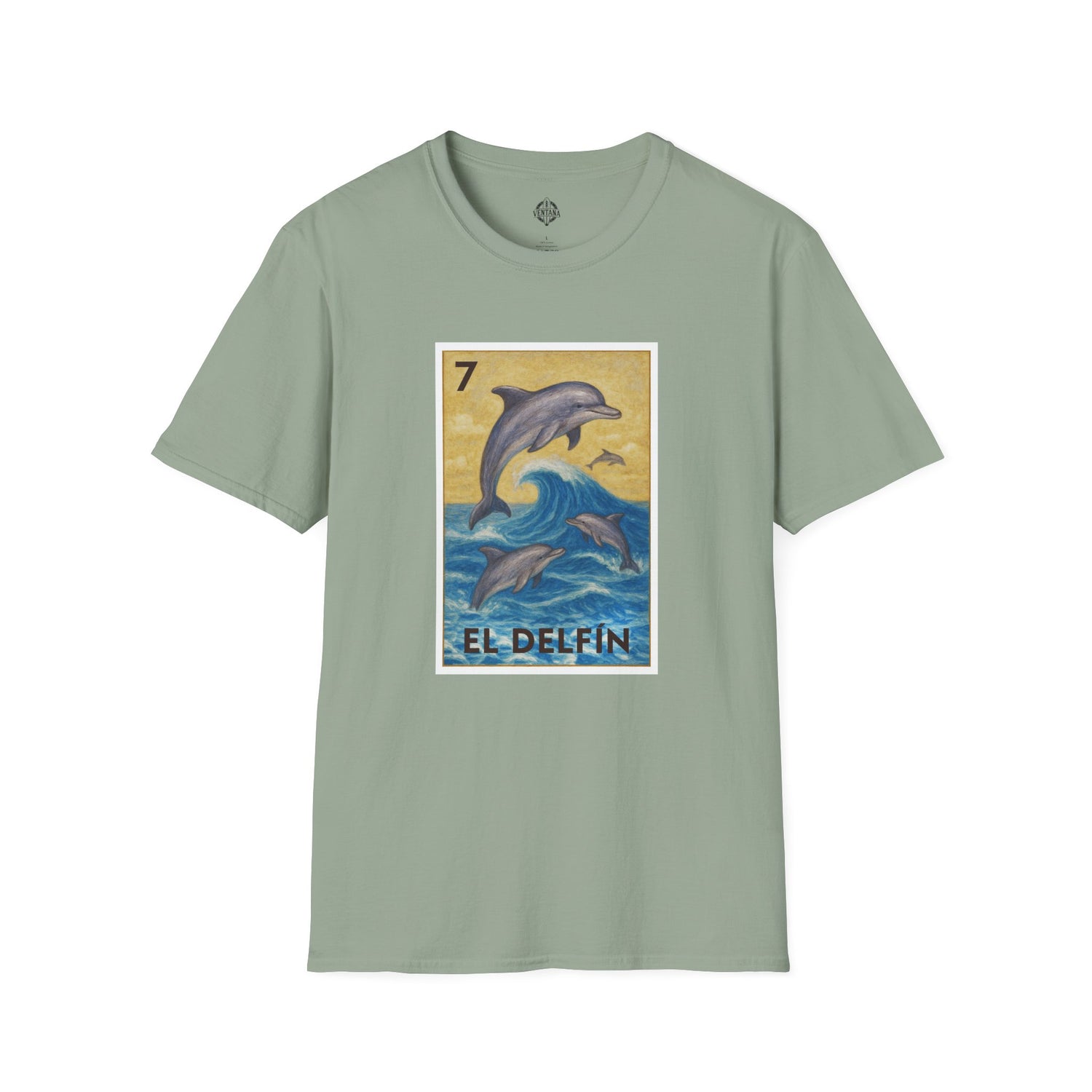 Dolphin Lotería Unisex - Soft Style U.S. Cotton T-Shirt (El Delfín)