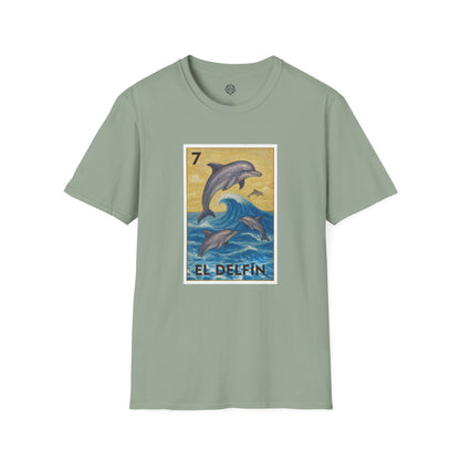 Dolphin Lotería Unisex - Soft Style U.S. Cotton T-Shirt (El Delfín)