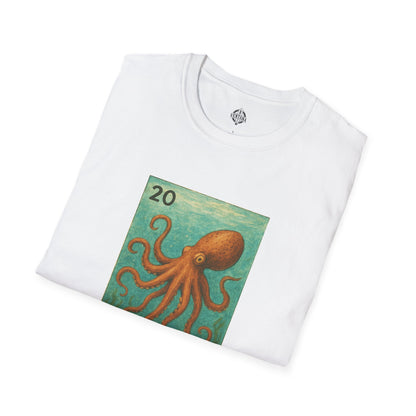 Octopus Lotería Unisex - Soft Style U.S. Cotton T-Shirt (El Pulpo)