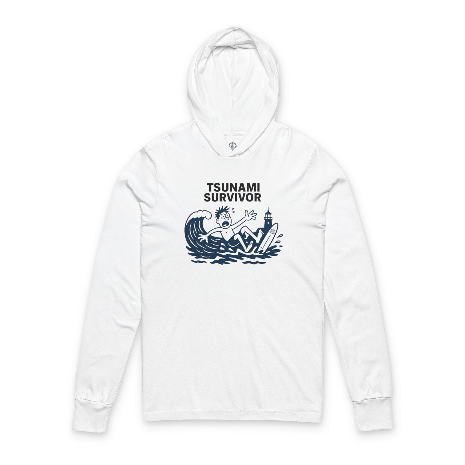 Tsunami Survivor Unisex - Cotton Hooded Long Sleeve Hooded T-Shirt