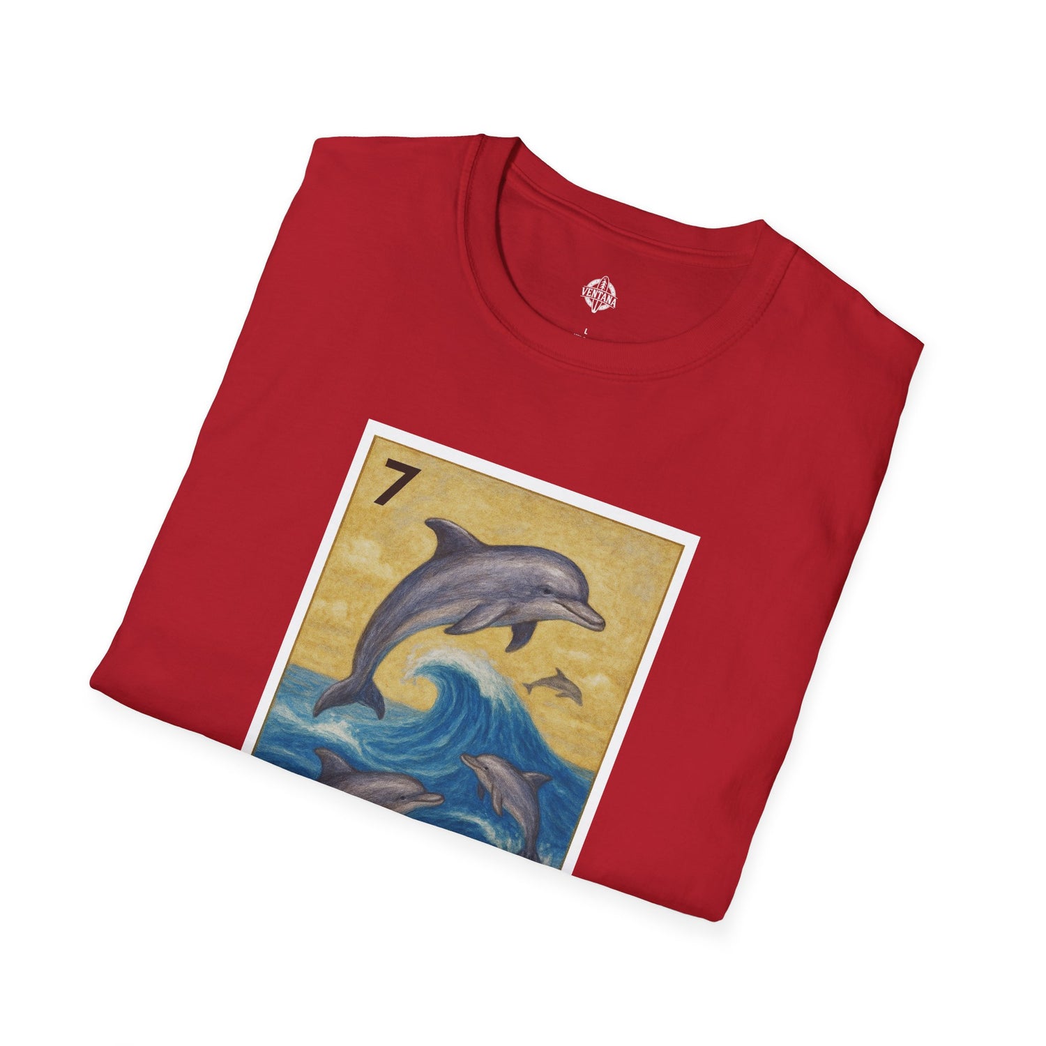 Dolphin Lotería Unisex - Soft Style U.S. Cotton T-Shirt (El Delfín)