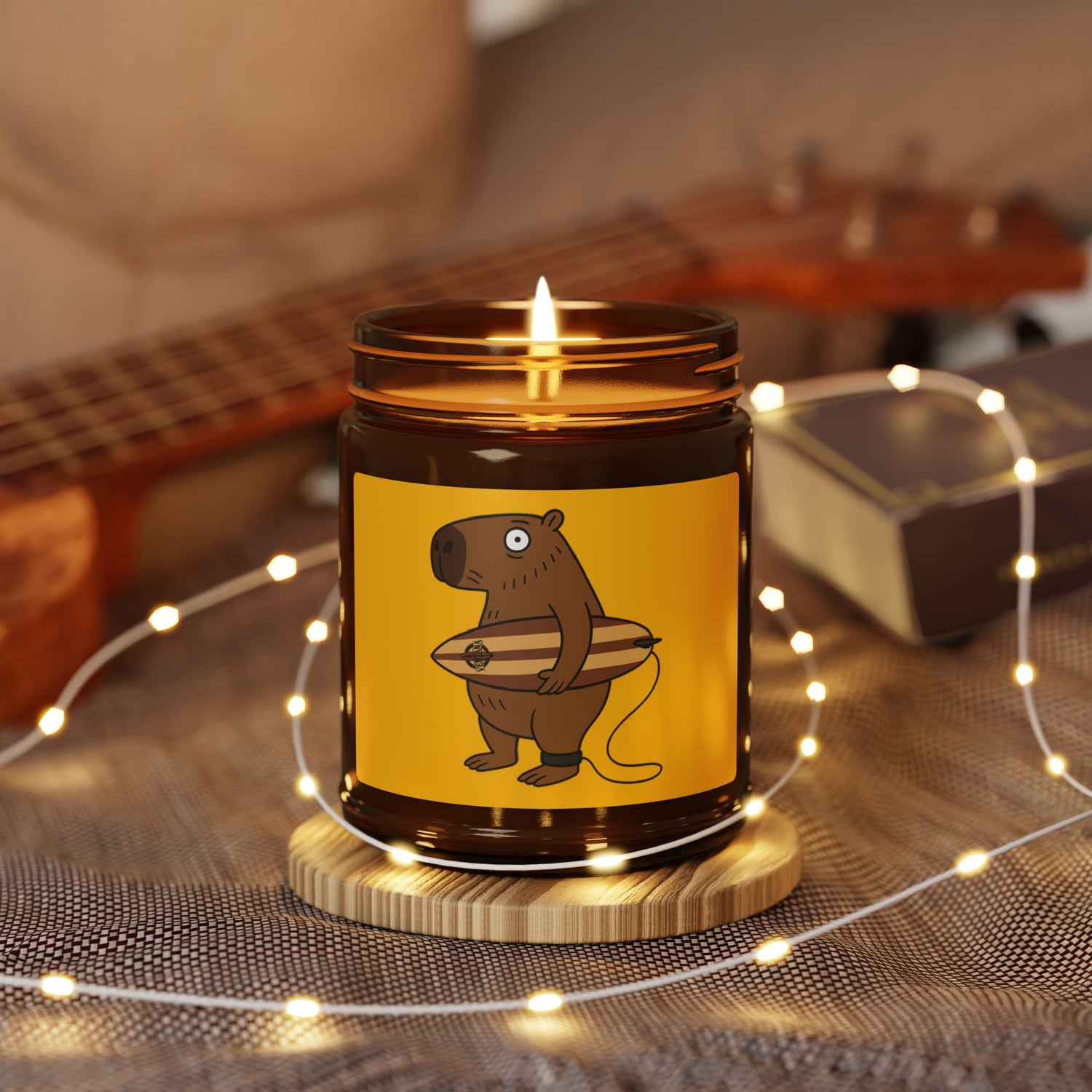 Capybara Surfer - Scented Soy Candle