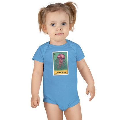 Sea Jelly Lotería - Baby Short Sleeve 100% Cotton Onesie (La Medusa)