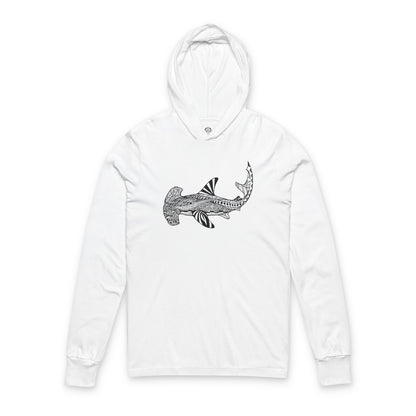 Ventangle Hammerhead Unisex - Cotton Long Sleeve Hooded T-Shirt