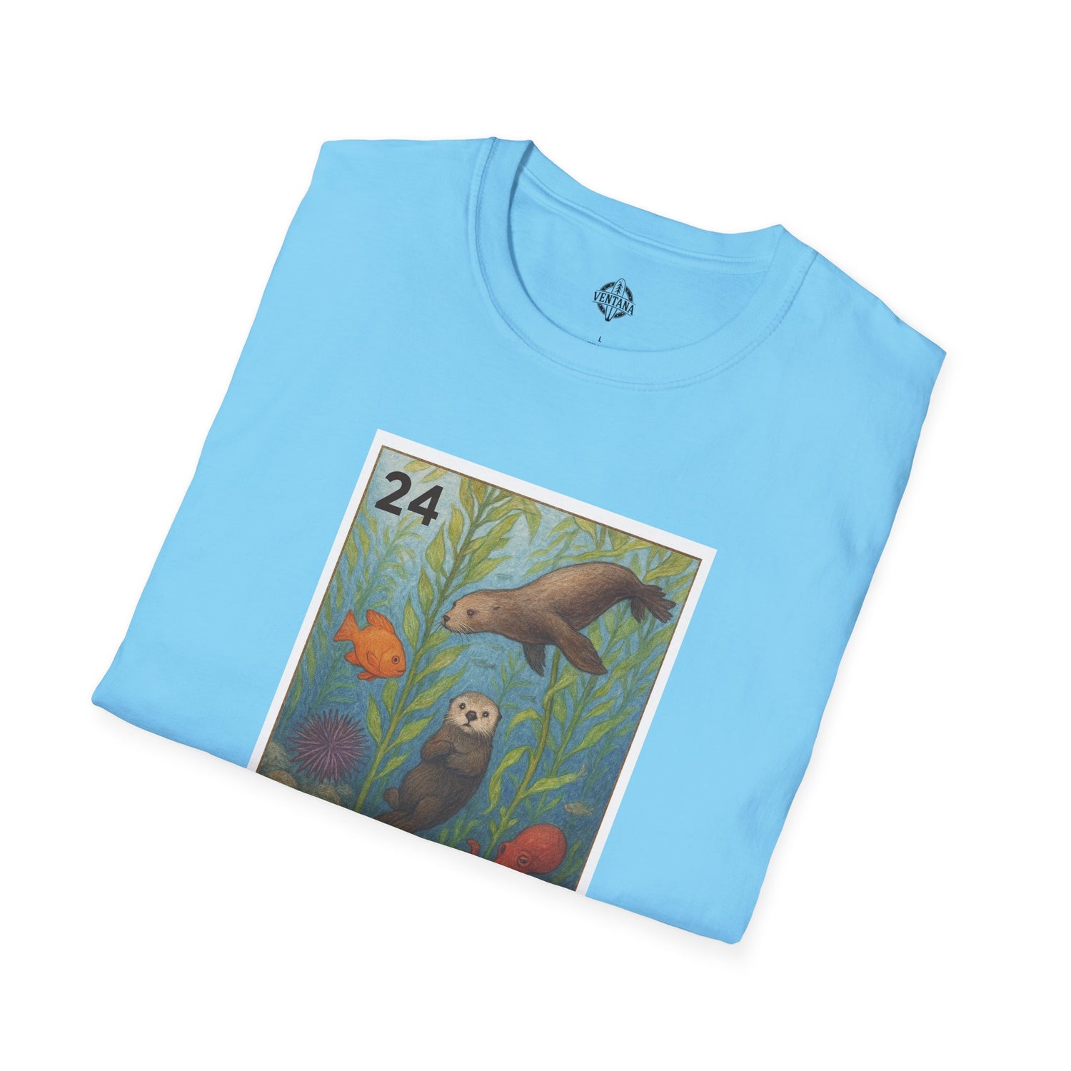 Kelp Forest Lotería Unisex - Soft Style U.S. Cotton T-Shirt (El Bosque de Algas)