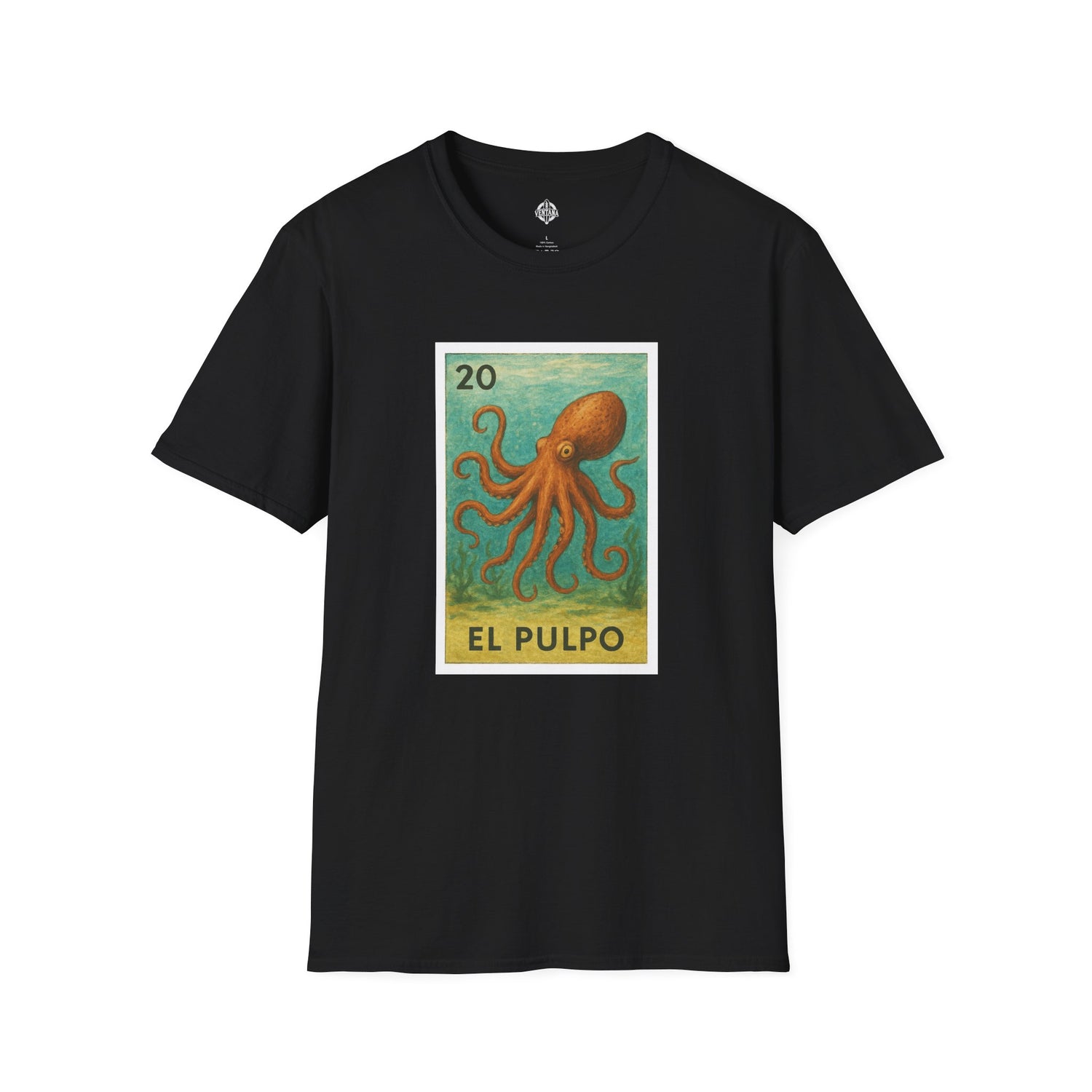 Octopus Lotería Unisex - Soft Style U.S. Cotton T-Shirt (El Pulpo)