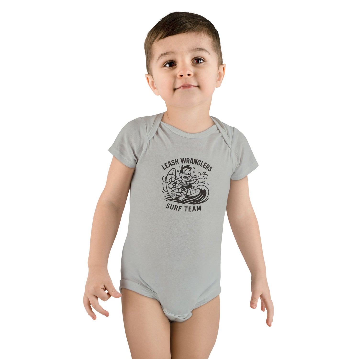 Leash Wranglers Surf Team - Baby Short Sleeve 100% Cotton Onesie