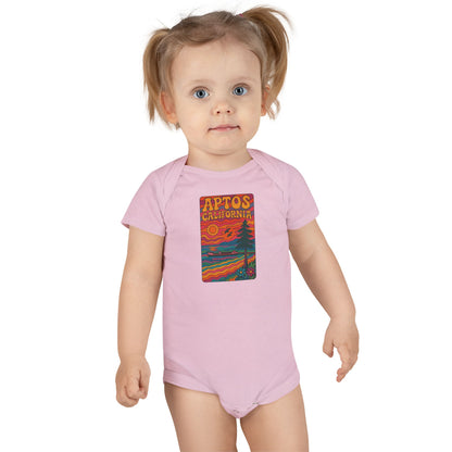 Aptos California Psychedelic - Baby Short Sleeve 100% Cotton Onesie