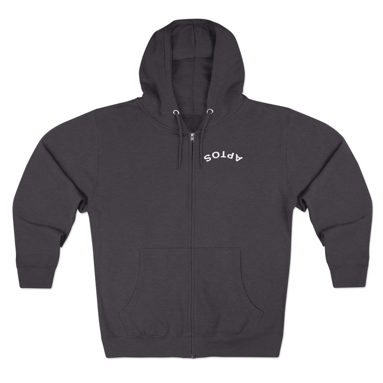 Aptos California Upside Down Unisex - Zip Cotton Blend Fleece Hoodie