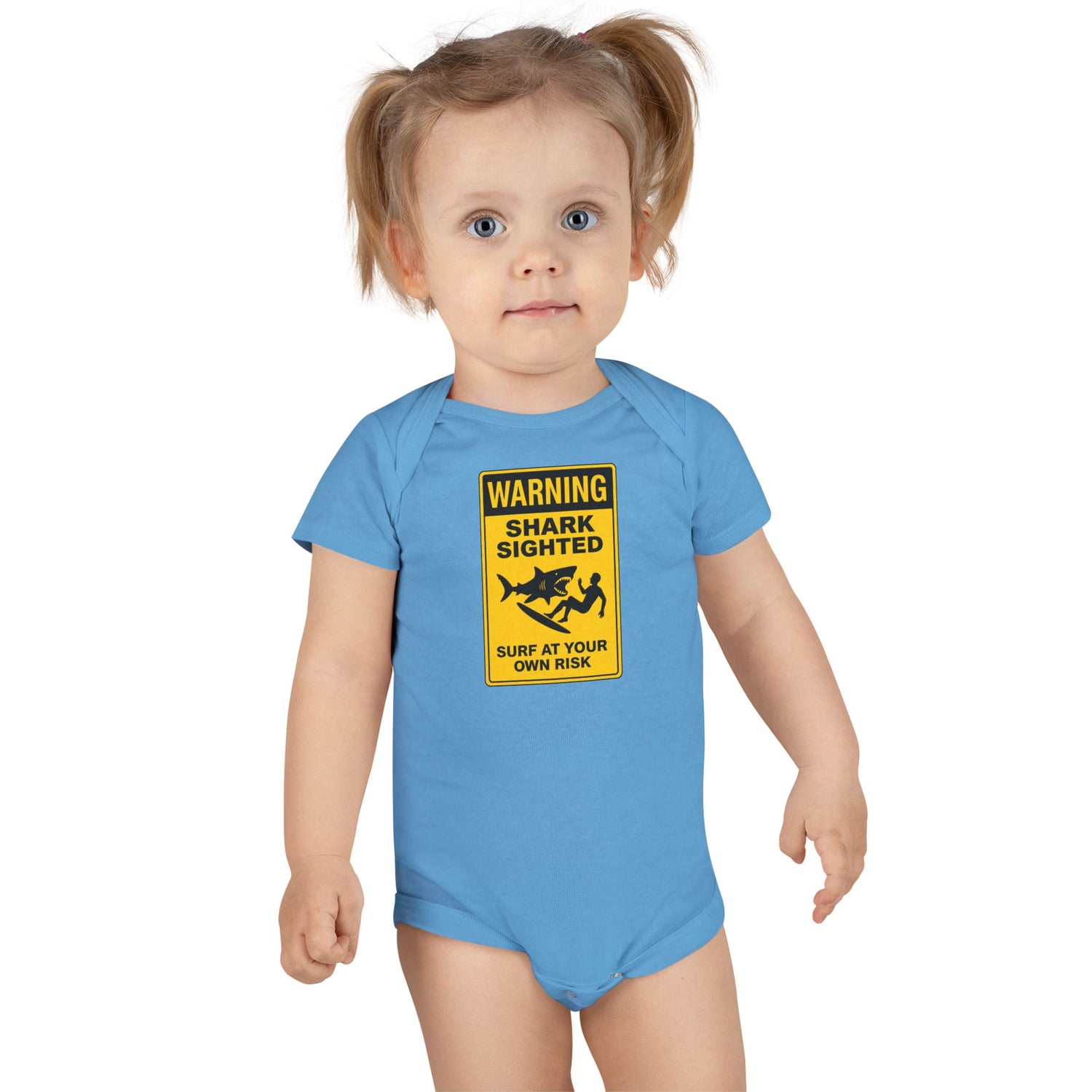 Shark Sighted - Baby Short Sleeve 100% Cotton Onesie