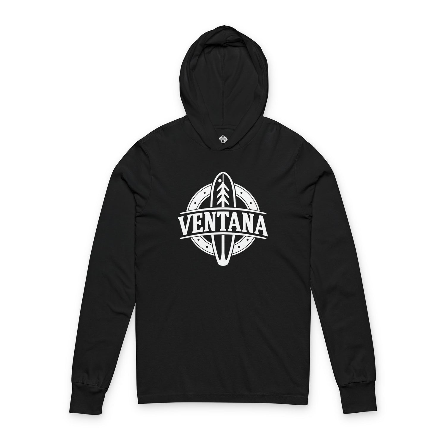 Ventana Treefish Logo Unisex - Cotton Long Sleeve Hooded T-Shirt