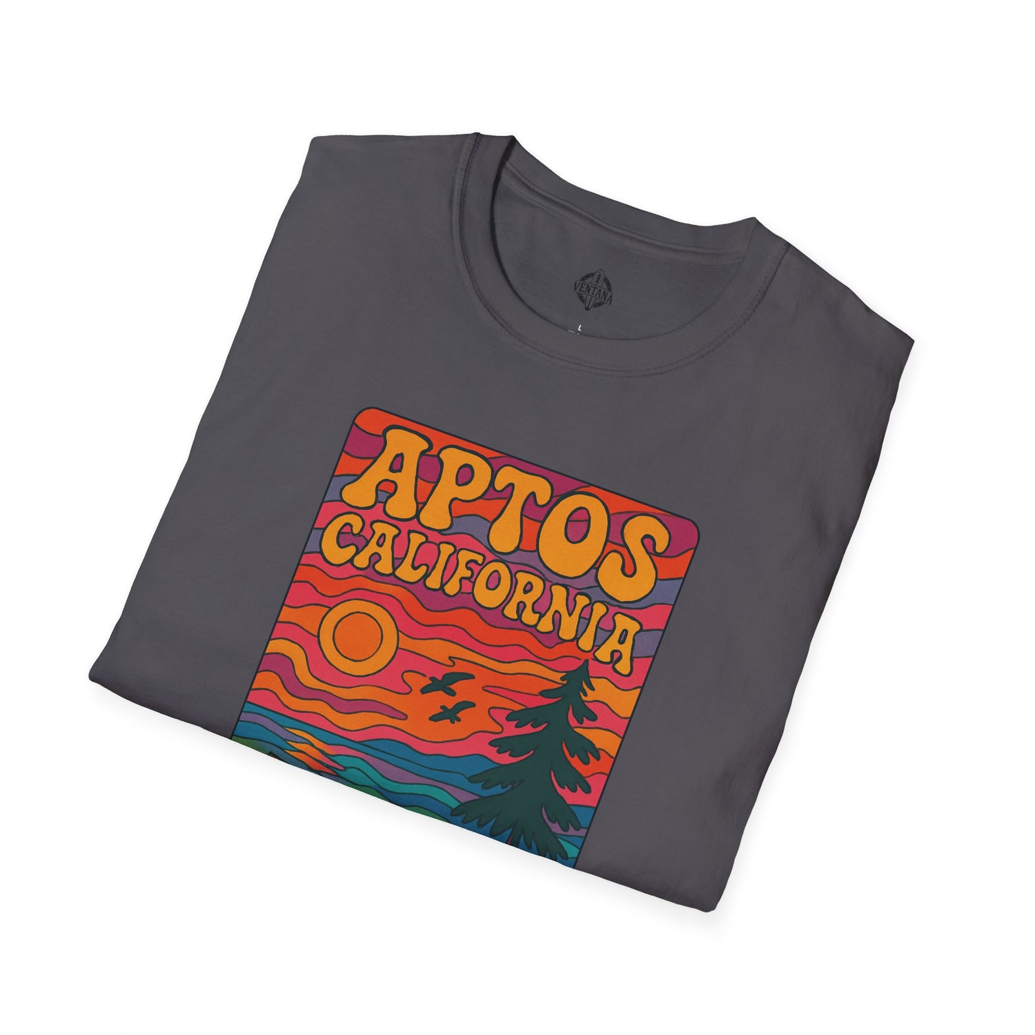 Aptos California Psychedelic Unisex - U.S. Cotton T-Shirt