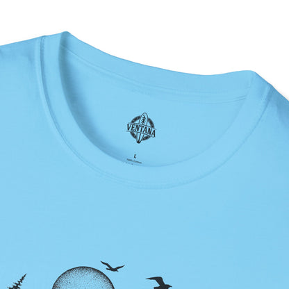 Ventana Surfsquatch by Thiago Bianchini Unisex - Soft Style U.S. Cotton T-Shirt