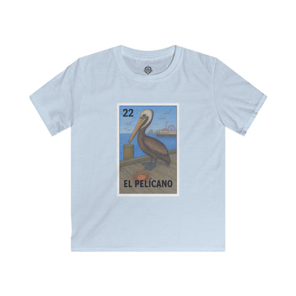 Pelican Lotería Kids - Soft Style U.S. Cotton T-Shirt (El Pelícano)