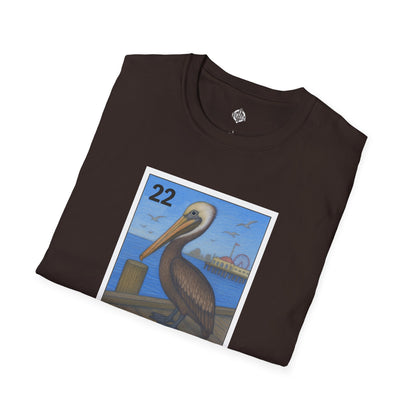 Pelican Lotería Unisex - Soft Style U.S. Cotton T-Shirt (El Pelícano)