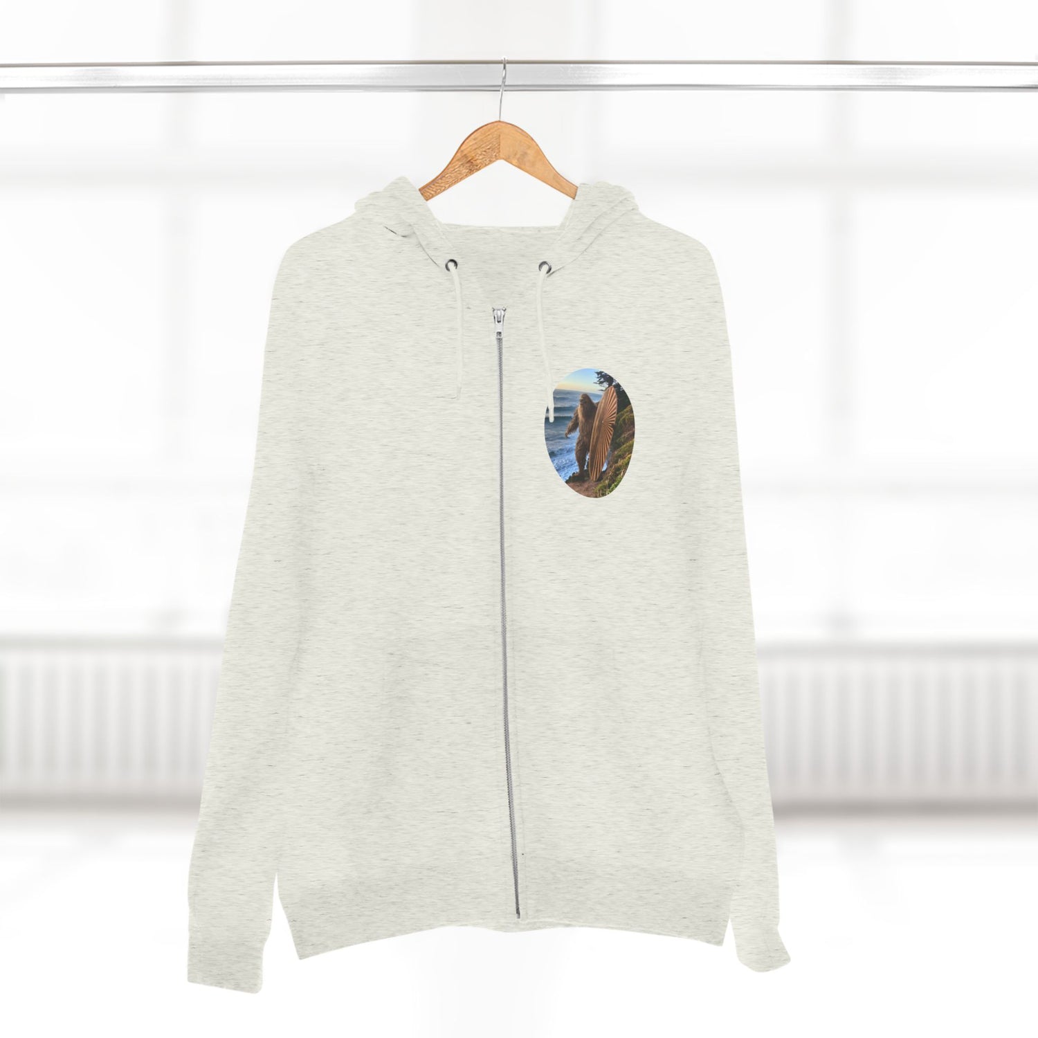 Ventana Real Surfsquatch Unisex - Zip Cotton Blend Fleece Hoodie