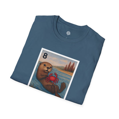 Sea Otter Lotería Unisex - Soft Style U.S. Cotton T-Shirt (La Nutria)