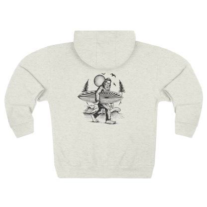 Ventana Surfsquatch by Thiago Bianchini Unisex - Zip Cotton Blend Fleece Hoodie