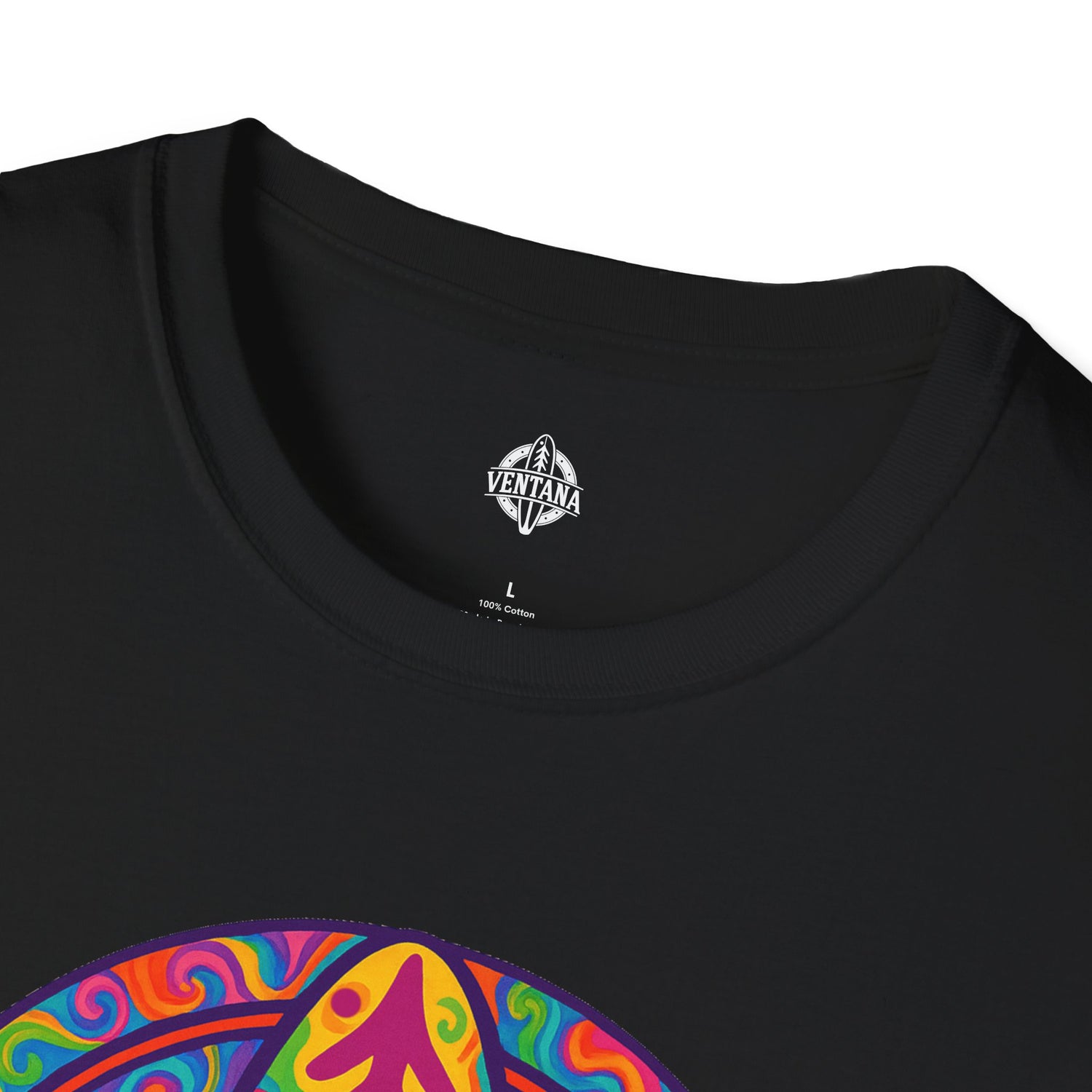 Ventana Psychedelic Treefish Logo - Soft Style U.S. Cotton T-Shirt