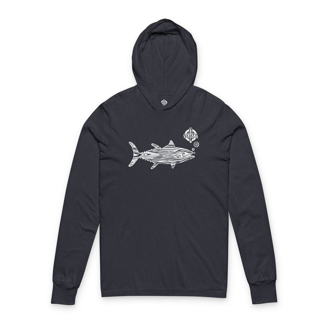 Ventana Wooden Tuna Unisex - Cotton Long Sleeve Hooded T-Shirt