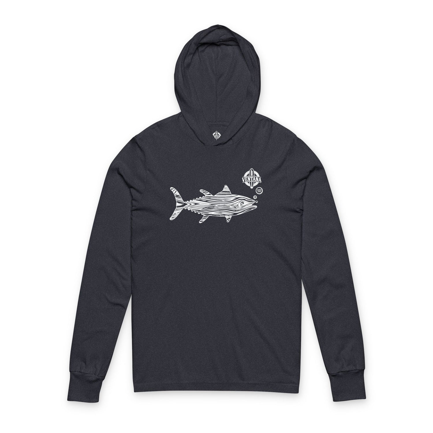 Ventana Wooden Tuna Unisex - Cotton Long Sleeve Hooded T-Shirt