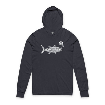 Ventana Wooden Tuna Unisex - Cotton Long Sleeve Hooded T-Shirt