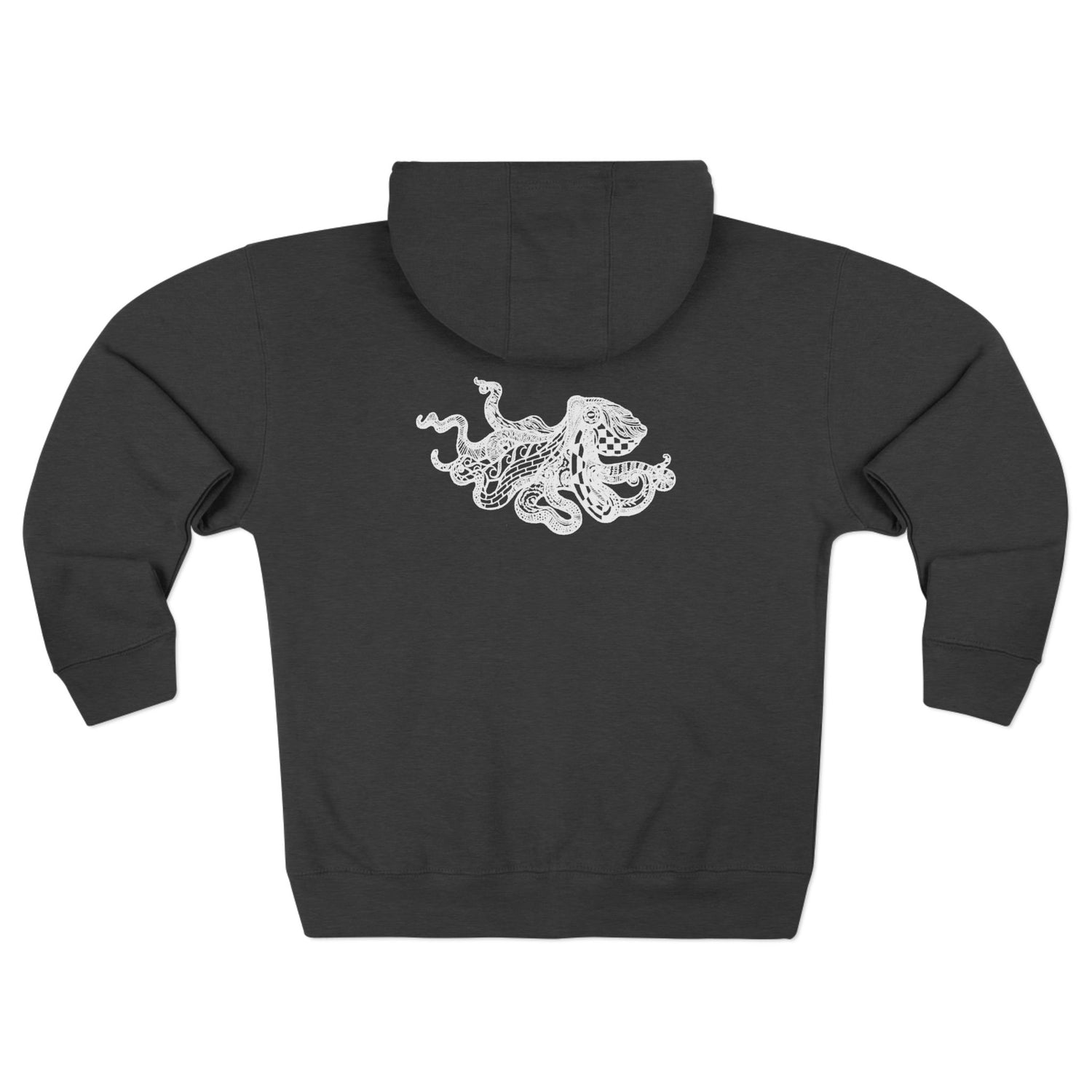 Ventangle Octopus Unisex - Zip Cotton Blend Fleece Hoodie